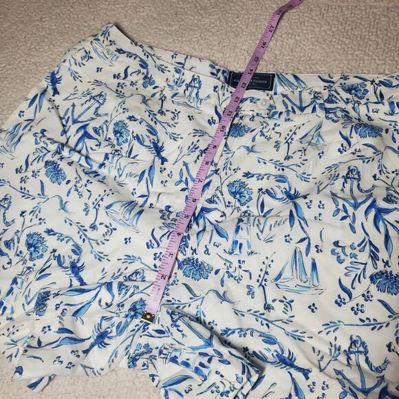 Kiel James Patrick Linen Cotton Blend Chinoiserie Beach Pattern Shorts Size 10 - Picture 12 of 16